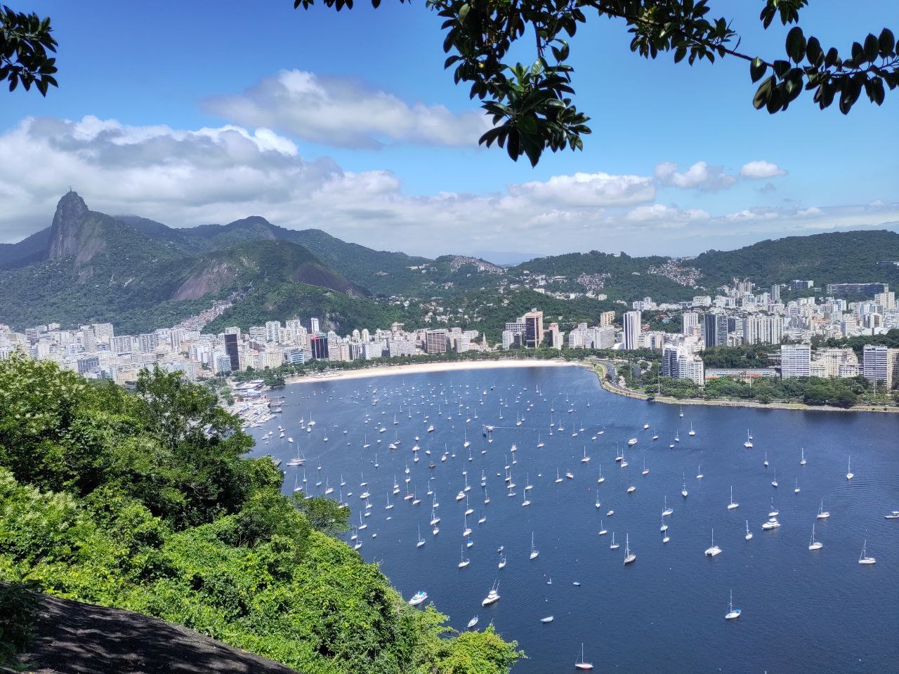 View on the city of Rio de Janeiro as seen from the Pão de Açúcar middle station