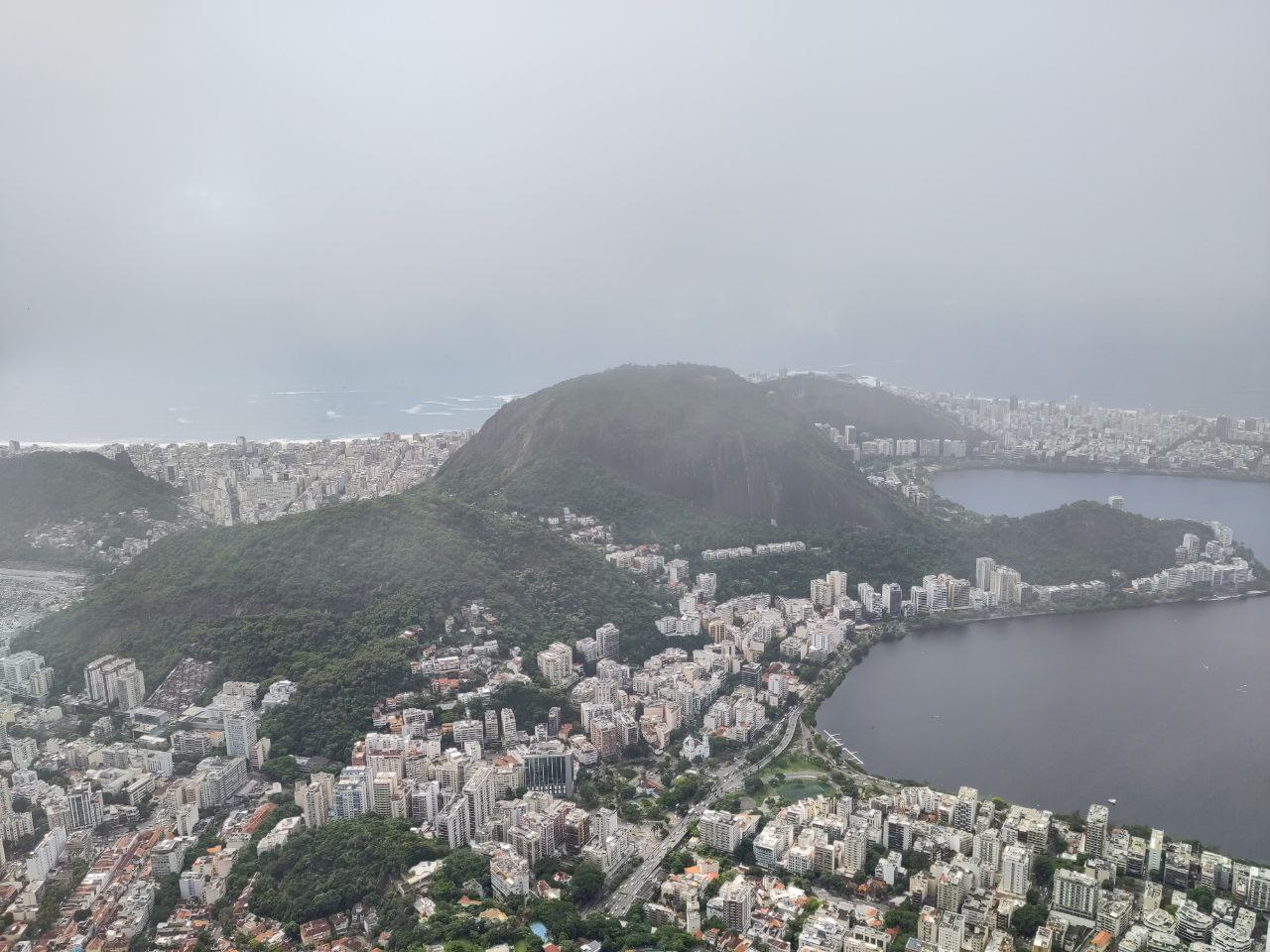 View on the city of Rio de Janeiro as seen from the Redeemer statue