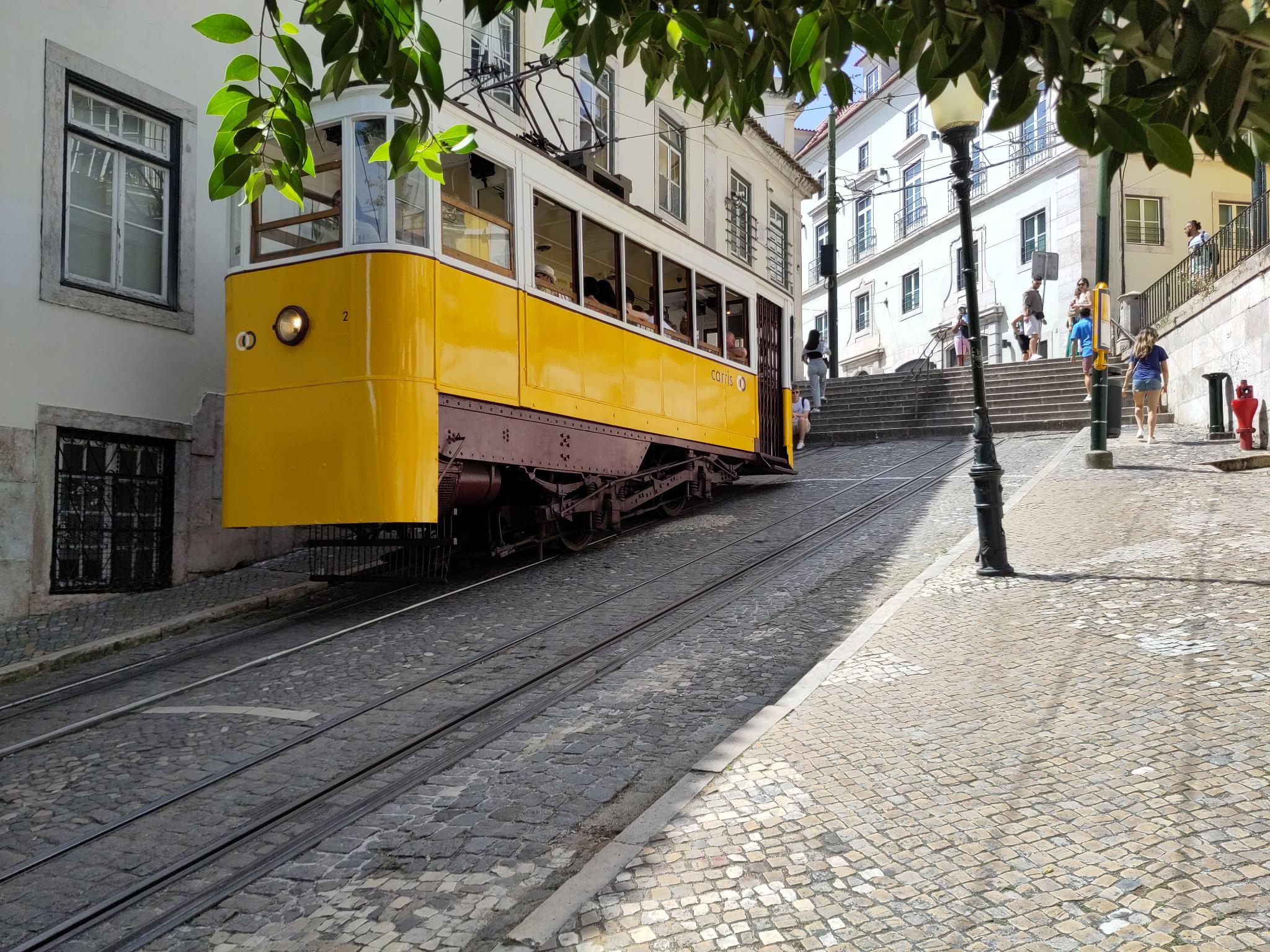 Yellow funicular of Lisbon