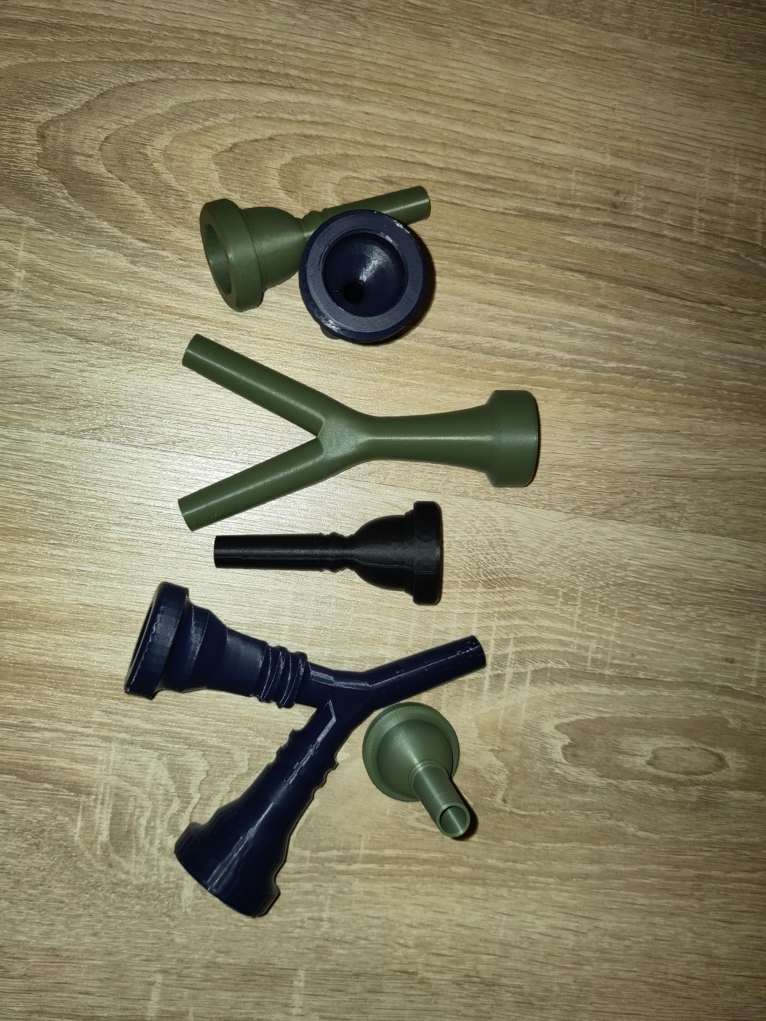 Different 3d printed trombone mouthpieces